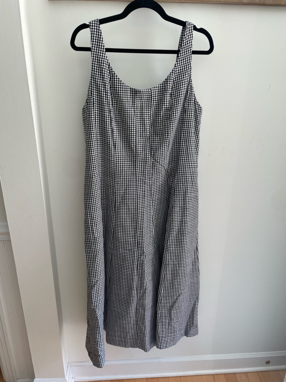 a new day Black & White Gingham Midi Dress